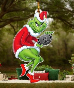 Las Vegas Raiders NFL Grinch Stole Christmas Ornament