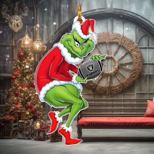 Las Vegas Raiders NFL Grinch Stole Christmas Ornament