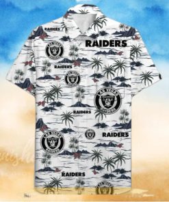 Las Vegas Raiders NFL Hawaiian Shirt Beach Pattern Aloha Shirt