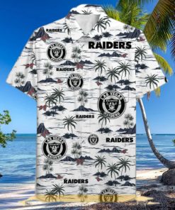 Las Vegas Raiders NFL Hawaiian Shirt Beach Pattern Aloha Shirt