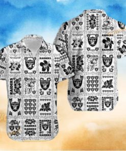 Las Vegas Raiders NFL Hawaiian Shirt Hibiscus Pattern Beach Gift For Him