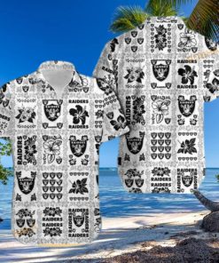 Las Vegas Raiders NFL Hawaiian Shirt Hibiscus Pattern Beach Gift For Him