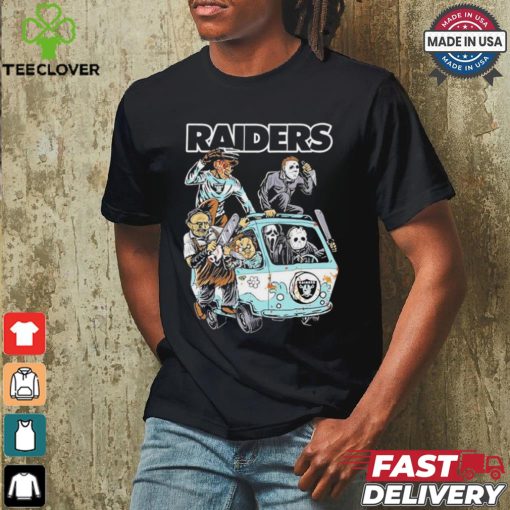 Las Vegas Raiders NFL Horror Characters Movie Hippie Halloween Shirt