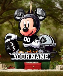 Las Vegas Raiders NFL Mickey Disney Christmas Ornament