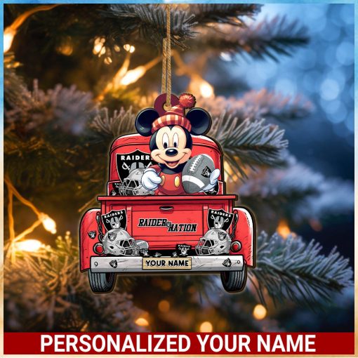 Las Vegas Raiders NFL Mickey Ornament Personalized Your Name SP12102347ID05