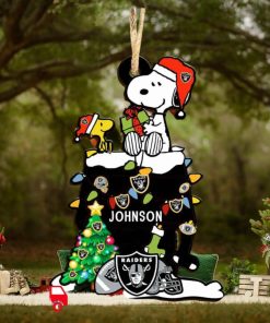 Las Vegas Raiders NFL Snoopy Ornament Personalized Christmas 2023 Holidays