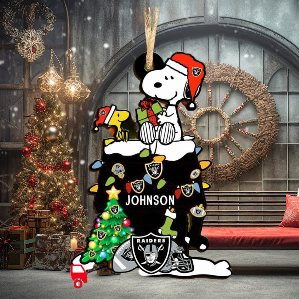 Las Vegas Raiders NFL Snoopy Ornament Personalized Christmas 2023 Holidays Las Vegas Raiders NFL Snoopy Ornament Personalized Christmas 2023 Holidays