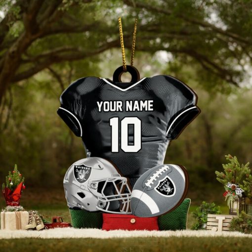 Las Vegas Raiders NFL Sport Ornament Custom Name And Number