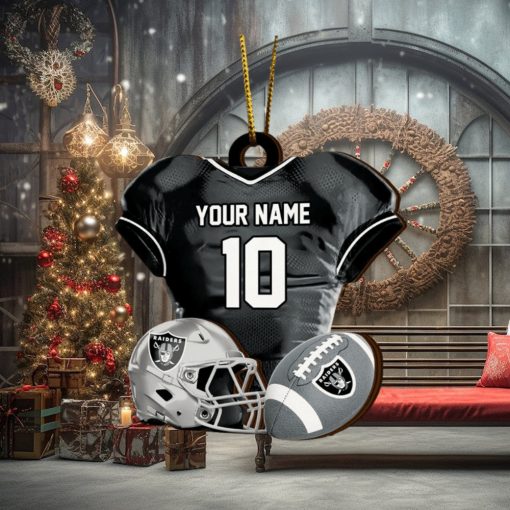 Las Vegas Raiders NFL Sport Ornament Custom Name And Number