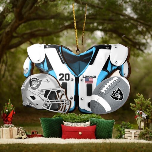 Las Vegas Raiders NFL Sport Ornament Custom Your Name And Number