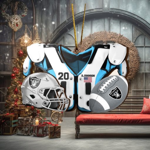 Las Vegas Raiders NFL Sport Ornament Custom Your Name And Number