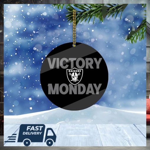 Las Vegas Raiders NFL Victory Monday Christmas Tree Decorations Xmas Ornament