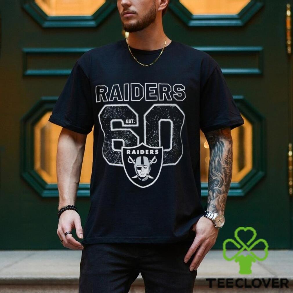 Las Vegas Raiders Black Wordmark Logo Tri Blend Shirt - Limotees