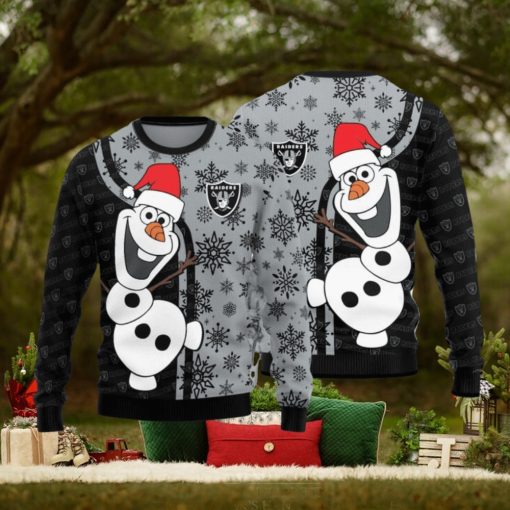 Las Vegas Raiders Olaf Christmas Funny Knitted Sweater