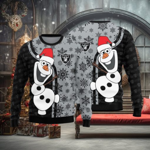 Las Vegas Raiders Olaf Christmas Funny Knitted Sweater