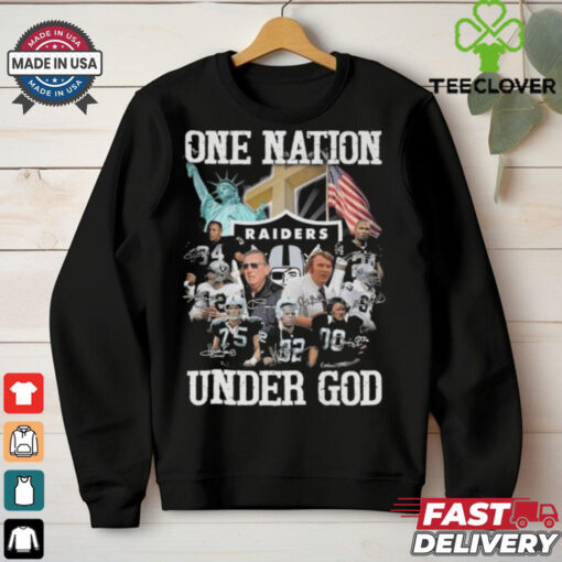 Las Vegas Raiders One Nation Under God Signatures 2024 Shirt