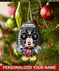 Las Vegas Raiders Personalized Your Name Mickey Mouse And NFL Team Ornament SP161023176ID03