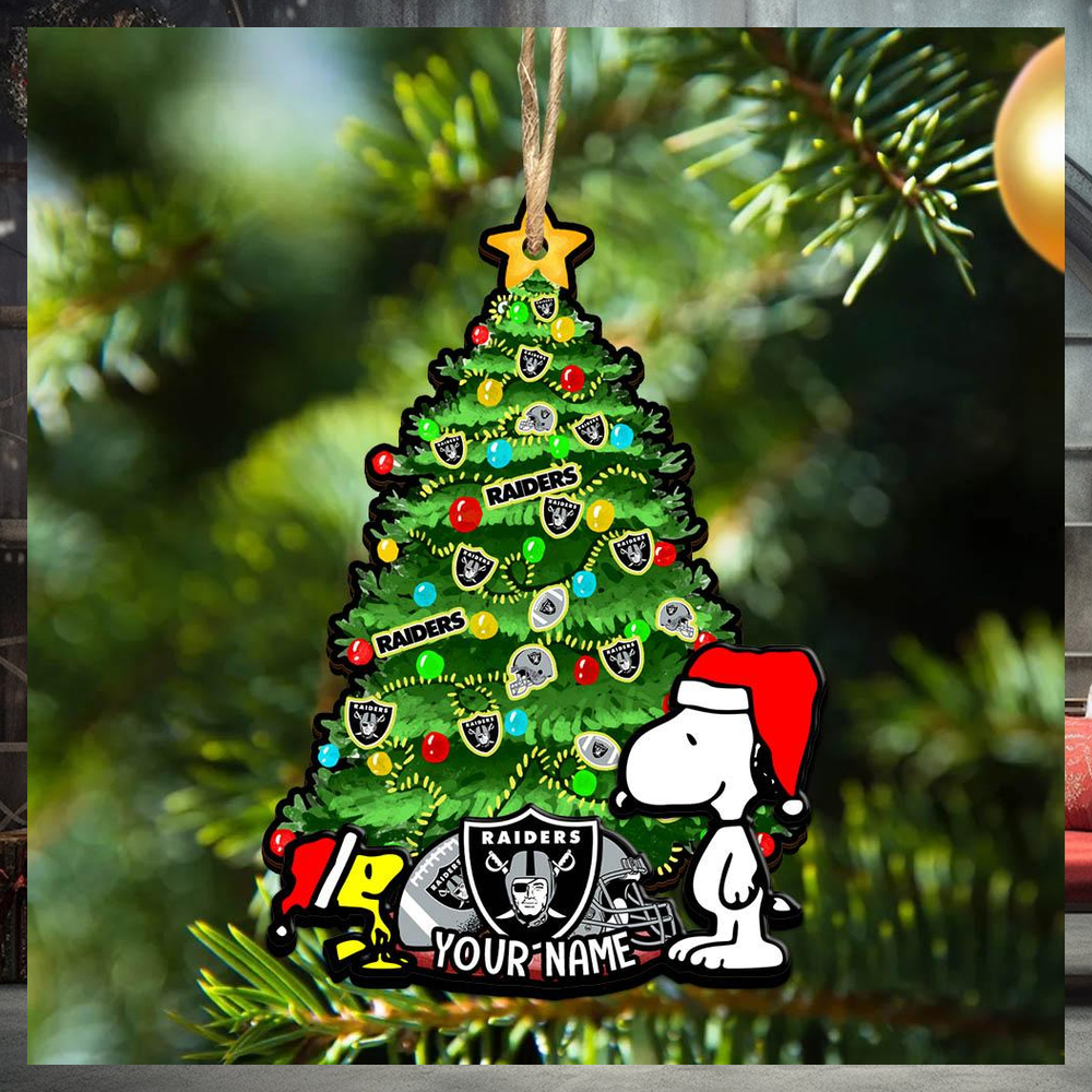 Las Vegas Raiders Personalized Your Name Snoopy And Peanut Ornament Christmas Gifts For NFL Fans SP161023145ID03 Las Vegas Raiders Personalized Your Name Snoopy And Peanut Ornament Christmas Gifts For NFL Fans SP161023145ID03