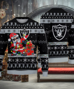 Las Vegas Raiders Santa Claus Ugly Christmas Sweater