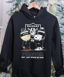 Las Vegas Raiders Snoopy and Charlie Brown forever not just when we win go Raiders shirt