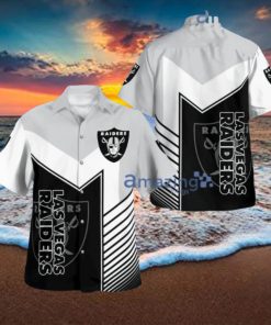 Las Vegas Raiders Standard Button Down Tropical Hawaiian Shirt