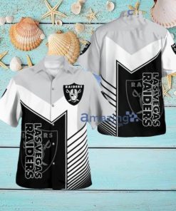 Las Vegas Raiders Standard Button Down Tropical Hawaiian Shirt