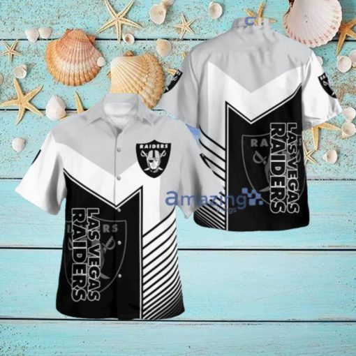 Las Vegas Raiders Standard Button Down Tropical Hawaiian Shirt