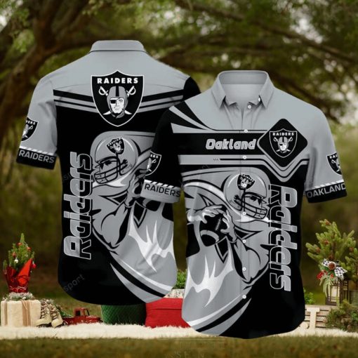 Las Vegas Raiders Standard Paradise Hawaiian Shirt