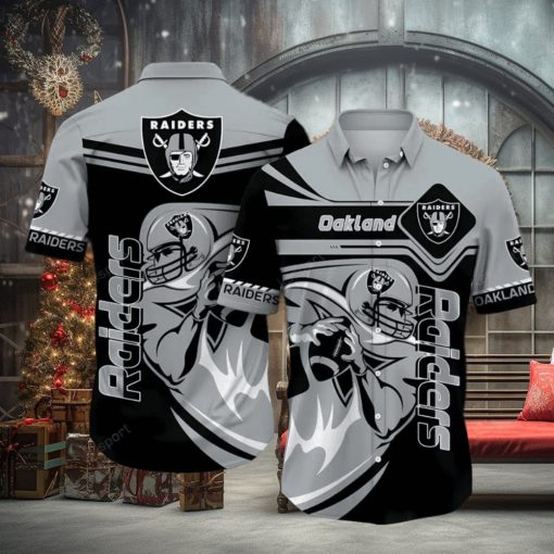 Las Vegas Raiders Standard Paradise Hawaiian Shirt