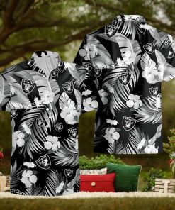 Las Vegas Raiders Tropical Flowers For Fans Hawaiian Shirt