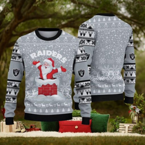 Las Vegas Raiders Ugly Christmas Santa Claus Xmas Sweater Savior Gift Mens Women