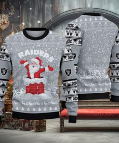 Las Vegas Raiders Ugly Christmas Santa Claus Xmas Sweater Savior Gift Mens Women