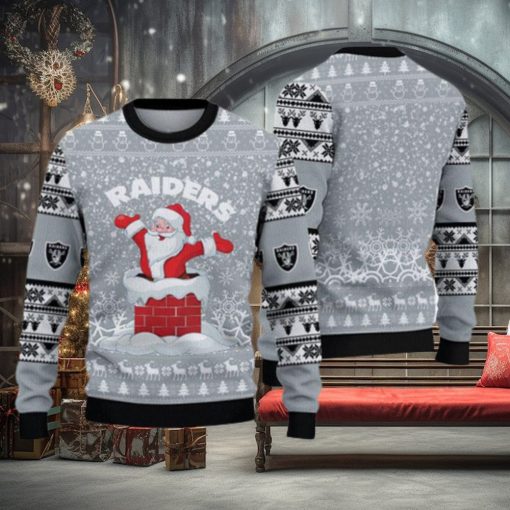 Las Vegas Raiders Ugly Christmas Santa Claus Xmas Sweater Savior Gift Mens Women