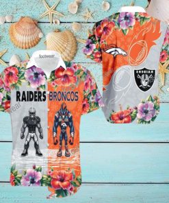 Las Vegas Raiders VS NFL Denver Broncos Mascot Collection New AOP Hawaiian Shirt Gift For Fans