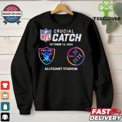 Las Vegas Raiders Vs Pittsburgh Steelers October 14, 2024 NFL Crucial Catch t hoodie, sweater, longsleeve, shirt v-neck, t-shirt