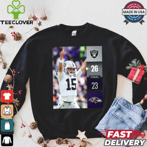 Las Vegas Raiders Win 26 23 Baltimore Ravens NFL Week 2 Final Score Shirt