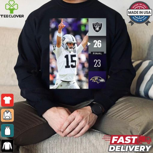 Las Vegas Raiders Win 26 23 Baltimore Ravens NFL Week 2 Final Score Shirt