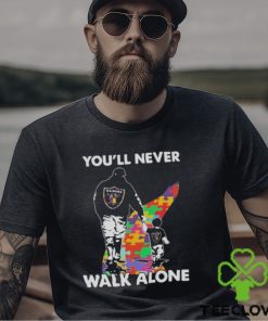 Las Vegas Raiders You’ll Never Walk Alone Dad And Son Autism T Shirt