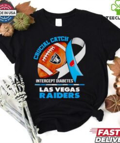 Las Vegas Raiders crucial catch intercept diabetes shirt