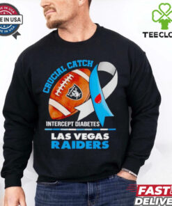 Las Vegas Raiders crucial catch intercept diabetes hoodie, sweater, longsleeve, shirt v-neck, t-shirt