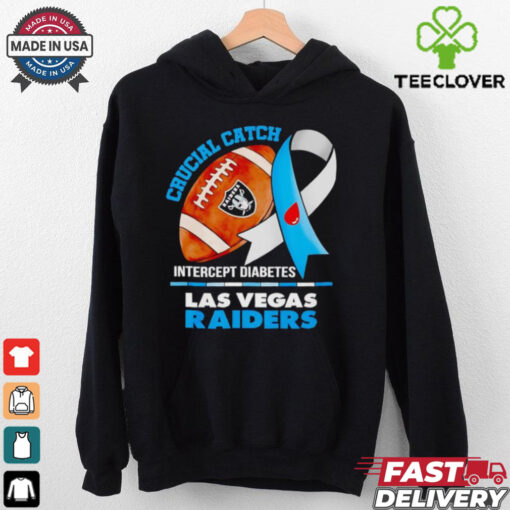 Las Vegas Raiders crucial catch intercept diabetes hoodie, sweater, longsleeve, shirt v-neck, t-shirt