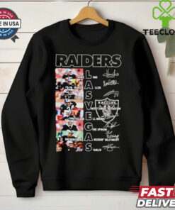 Las Vegas Raiders team players names and signatures hoodie, sweater, longsleeve, shirt v-neck, t-shirt