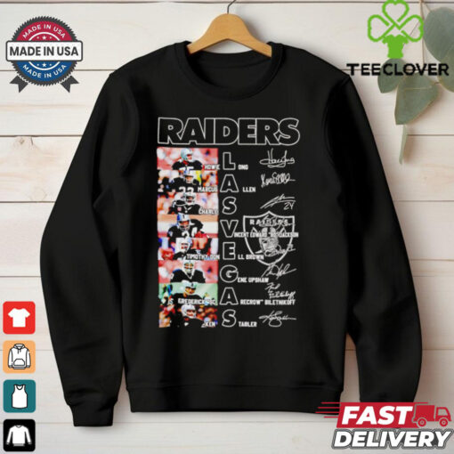 Las Vegas Raiders team players names and signatures hoodie, sweater, longsleeve, shirt v-neck, t-shirt