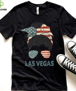 Las Vegas girl Messy bun, American Girl Nevada Prid USA flag T Shirt 2 Las Vegas girl Messy bun, American Girl Nevada Prid USA flag T Shirt