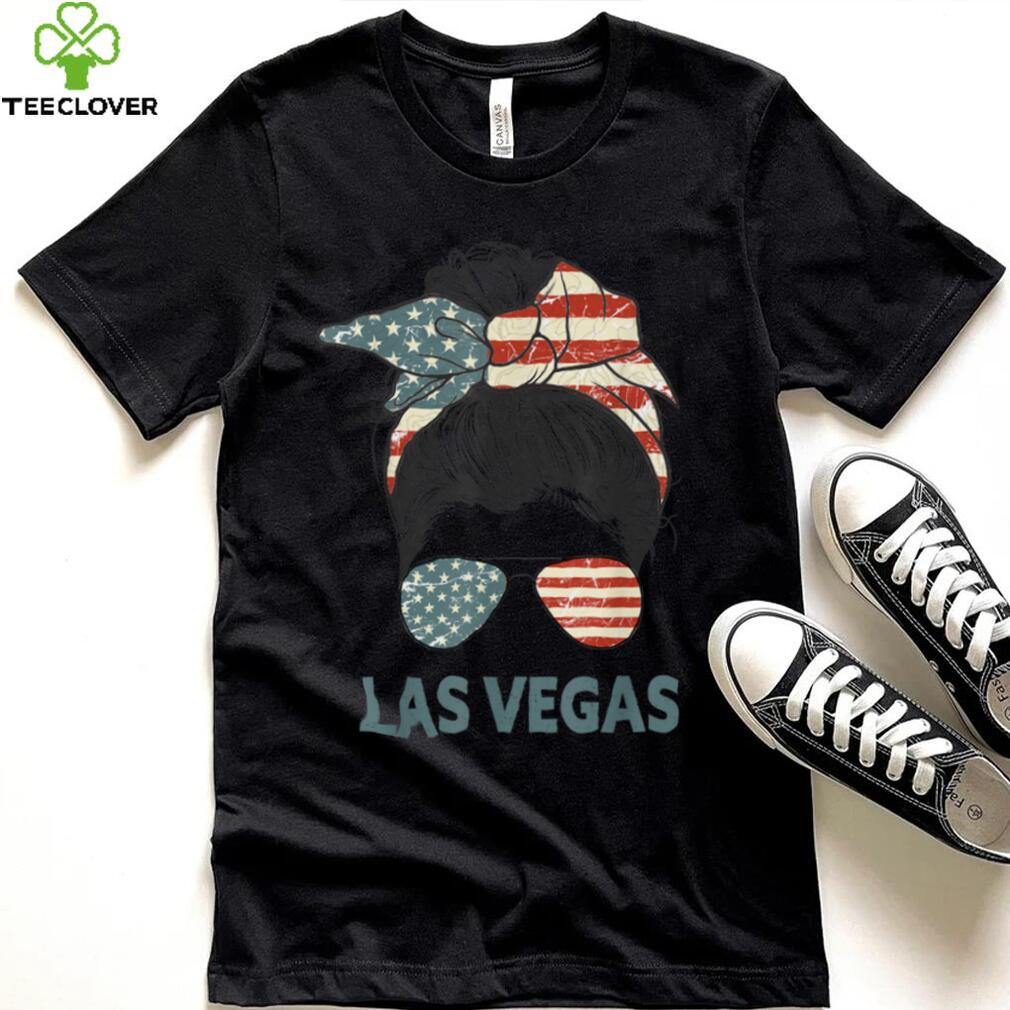 Las Vegas girl Messy bun, American Girl Nevada Prid USA flag T Shirt Las Vegas girl Messy bun, American Girl Nevada Prid USA flag T Shirt