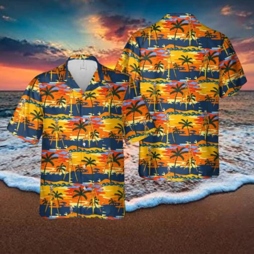 Laser Level For Surveying On A Yellow And Orange Tripod Hawaiian Shirt