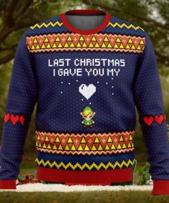 Last Christmas I Gave You My Heart Zelda Ugly Christmas Sweater 3D All Over Printed Christmas Sweater