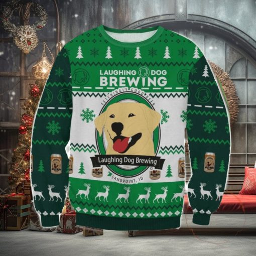 Laughing Dog 3D Ugly Christmas Sweater Christmas Gift