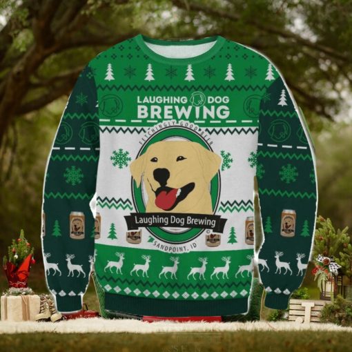 Laughing Dog 3D Ugly Christmas Sweater Christmas Gift
