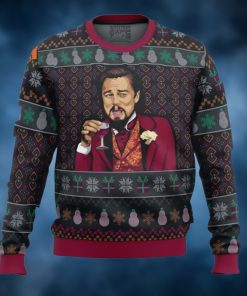 Laughing Leo DiCaprio Meme Ugly Christmas Sweater
